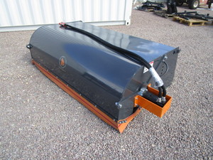 lot 25-A image: Wolverine 72 Skid Steer Box Broom Sweeper
