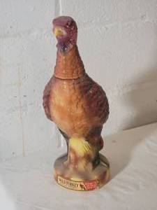 lot 203 image: Vintage Wild Turkey Ceramic Turkey Whiskey Bottle