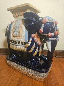lot 2 image: Vintage Ceramic Elephant Stool, A