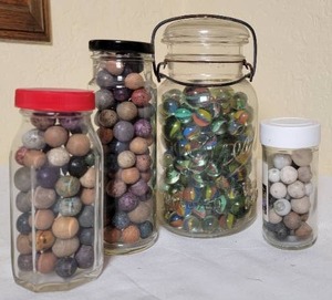 lot 326 image: Jars of Marbles