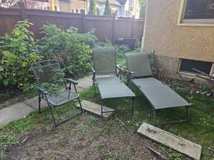 lot 372 image: Folding Chaise Outdoor Group