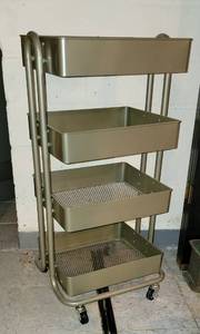 lot 398 image: Rolling Cart with 4 Box Shelves