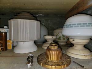 lot 403 image: Vintage Ceiling Fixture Collection