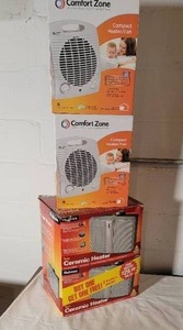 lot 421 image: Comfort Zone Space Heater Fans and Holmes Ceramic Heater