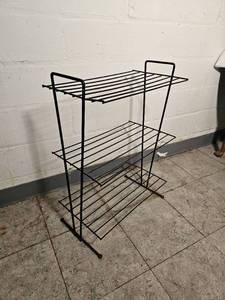 lot 455 image: Retro Black Wire Shelf