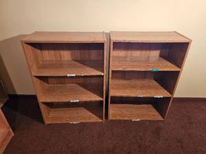 lot 509 image: Faux Oak Half Bookcases