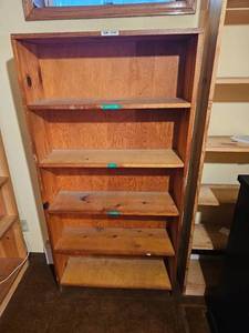 lot 510 image: Natural Finish Shallow Bookcase
