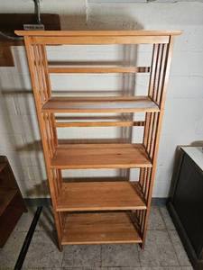 lot 513 image: Slotted Mission Shelving