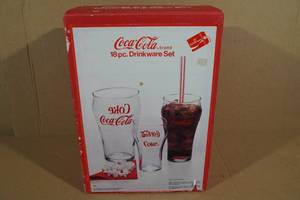 lot 14 image: Coca-Cola 18-Piece Drinkware Set