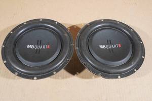 lot 45 image: 2 MB Quart Discus 8 Dual 4 Ohm Shallow Subwoofers