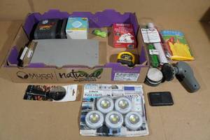 lot 53 image: Assorted Household - LED Lights, Game, Router