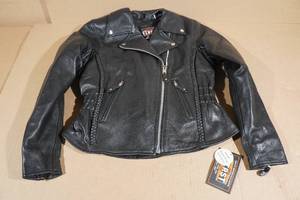 lot 72 image: First Manufacturing Allure Womens Motorcycle Leather Jacket -Medium