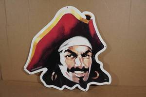 lot 135 image: Vintage Raised Metal Captain Morgan Sign