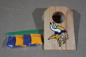 lot 146 image: Mini MN Vikings Table Top Corn Hole Game