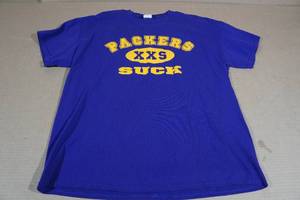 lot 152 image: Unisex Packers Suck T-Shirt -XL