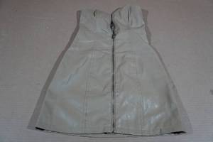 lot 219 image: Strapless Faux Leather Dress -Small