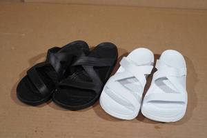 lot 228 image: 2 Pairs Nuusol Womens Hailey Rubber Slides -Size 8