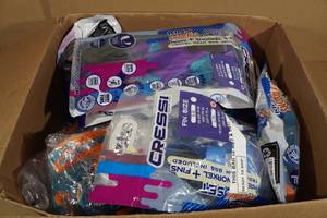 lot 257 image: Large Assortment of Cressi Kids Fins and Snorkel Sets