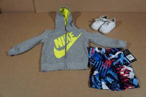 lot 282 image: Nike 3T Shorts, 2T Sweat Shirt and Size 7 Shoes