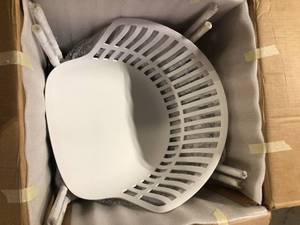 Glamour Home Basil 30 in. White Metal Bar Stool with Plastic Seat 2 (Set of Included)   Customer Returns See Pictures