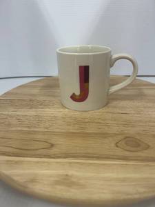 Mug With An Artistic Letter J  Approximately 11 Pieces 