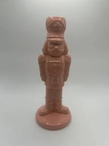 Peach Soldier Ornament Standing At Attention  Approximately 6 Pieces 
