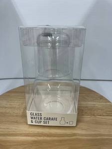 Glass Water Carafe & Cup Set
