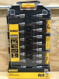 lot 30 image: DeWalt 17-Piece 38 Drive Deep Socket Set