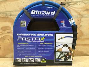 lot 38 image: BluBird Ultra Light Professional-Duty Rubber Air Hose 14 in. x 50 ft.