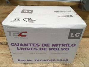 lot 54 image: TAC Global Solutions Nitrile Powder-Free Gloves - Size Large