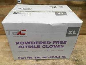 lot 55 image: TAC Global Solutions Powdered Free Nitrile Gloves XL (Box of 1000)