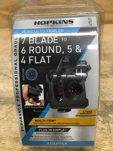 lot 63 image: Hopkins Towing Solutions 7 Blade to 6 Round, 5 Flat & 4 Flat Adapter 09212418.68