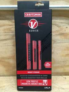 lot 86 image: Craftsman V Series Low Profile Magnetic Socket Rail 3-Piece Set