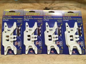 lot 118 image: CordWiz 6 ft. & 15 ft. Mini Extension Cord Holders - 8 Pack