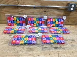 lot 154 image: Colorful Alphabet and Number Puzzle Blocks
