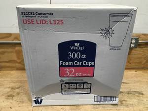 lot 159 image: WinCup 300ct Foam Car Cups 32oz