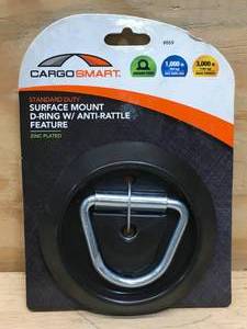 lot 183 image: CargoSmart Standard Duty Surface Mount D-Ring with Anti-Rattle Feature