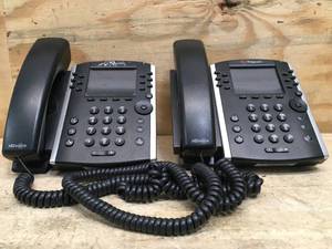 lot 200 image: Lot of 2 Polycom HD Voice VVX 401 IP Phones