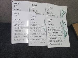 lot 25 image: 6 Galatians Wall Dcor...