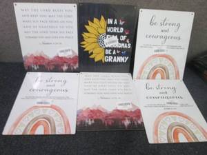 lot 89 image: 6 Assorted Wall Dcor...
