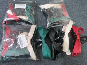 lot 92 image: 4- 4 pks Ribbon Bow Claw Clips...
