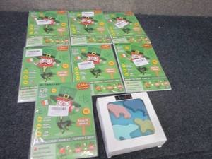 lot 110 image: 7 pks St. Patricks Day Stickers, Pu...