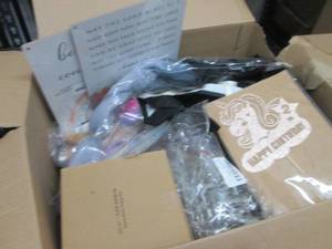 lot 111 image: Box of Assorted Small Overstock Ite...