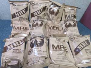 lot 142 image: Sealed Case of 12 MREs Meal Ready ...