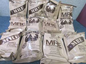 lot 144 image: Sealed Case of 12 MREs Meal Ready ...