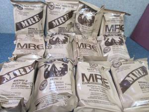 lot 148 image: Sealed Case of 12 MREs Meal Ready ...
