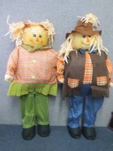 lot 158 image: Set of 34 inch Man & Woman Fall Sca...