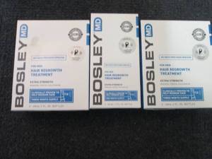 lot 167 image: 3 pks Bosley MD Mens Hair Regrowth...