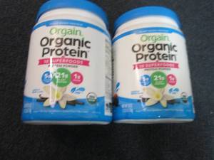 lot 180 image: 2- 18 oz Organic Vanilla Protein Po...