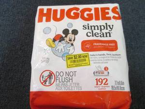 lot 188 image: 192 ct Huggies Wipes...
